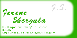 ferenc skergula business card